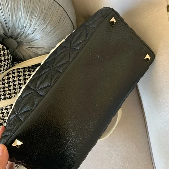 NWT KATE SPADE White/Black SEDGEWICK PLACE KENSEY QUILTED PURSE